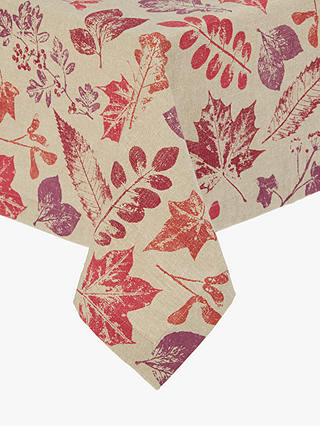 John Lewis & Partners Autumn Leaves Tablecloth, Red