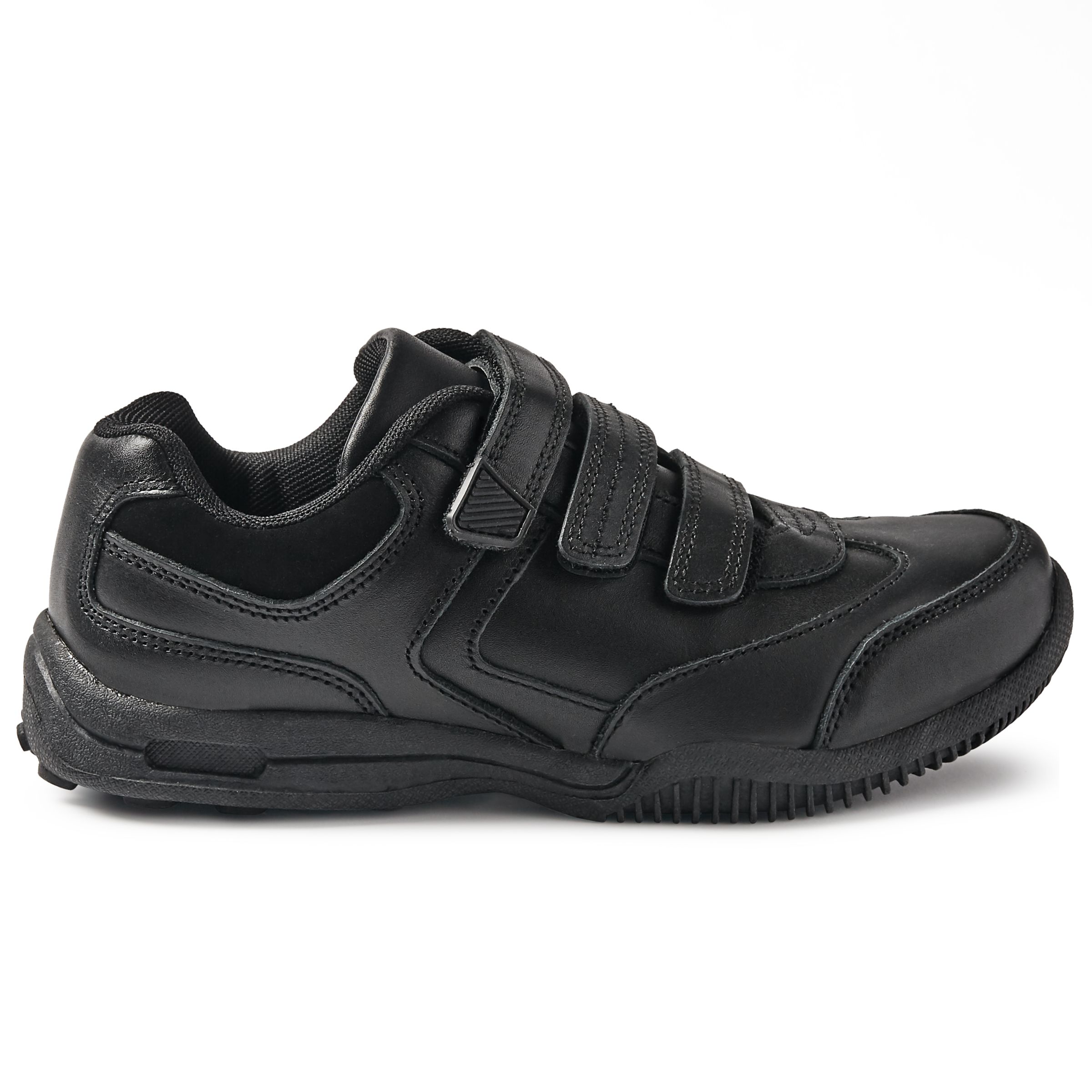 John Lewis & Partners Children's Suffolk Triple Riptape Shoes, Black