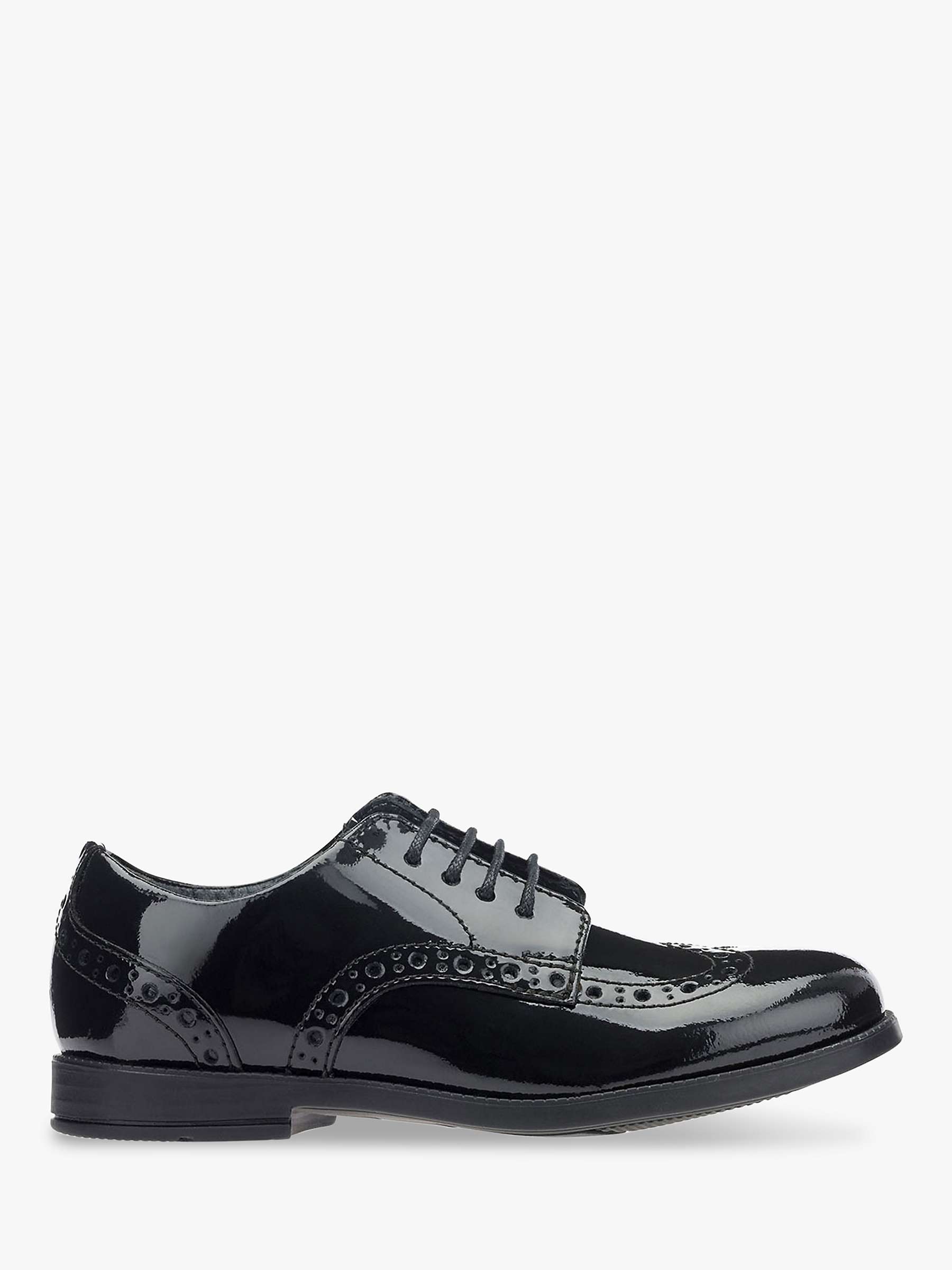Buy Start-Rite Kids' Leather Brogue Shoes, Black Patent Online at johnlewis.com