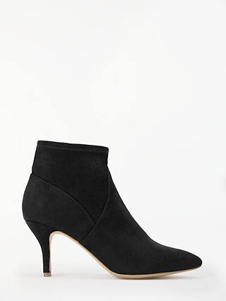John Lewis & Partners Olivia Stiletto Ankle Boots, Black Suedette