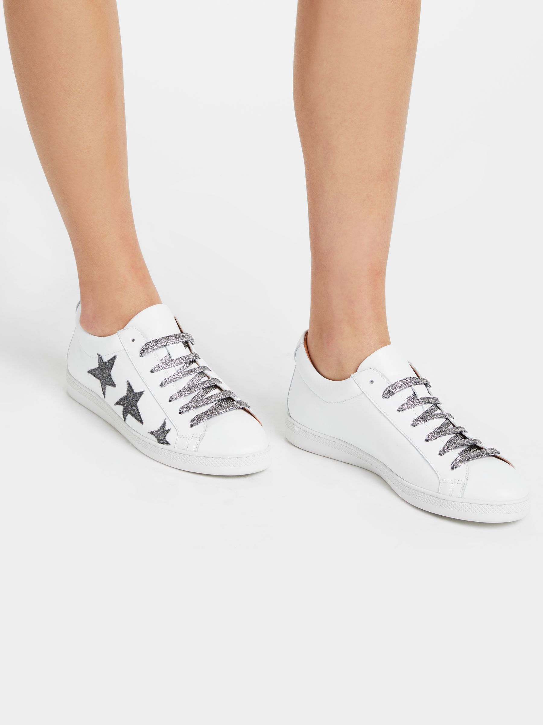 AND/OR Ezra Star Trainers, White at 