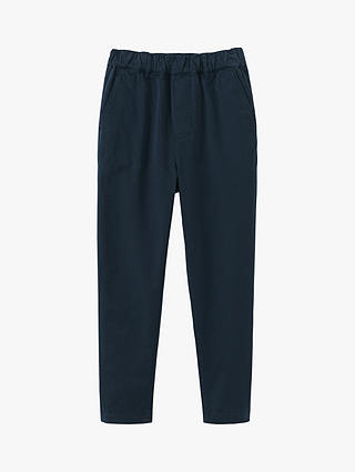 Toast Cotton Twill Pull On Trousers, Storm Blue