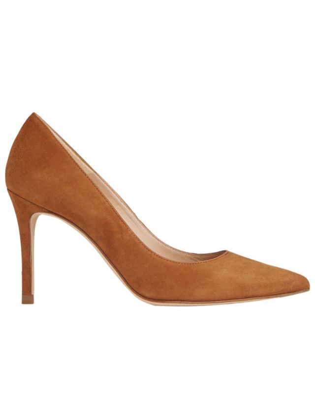 Tan suede sale court shoes