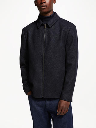 Kin Zip Through Wool Jacket, Charcoal