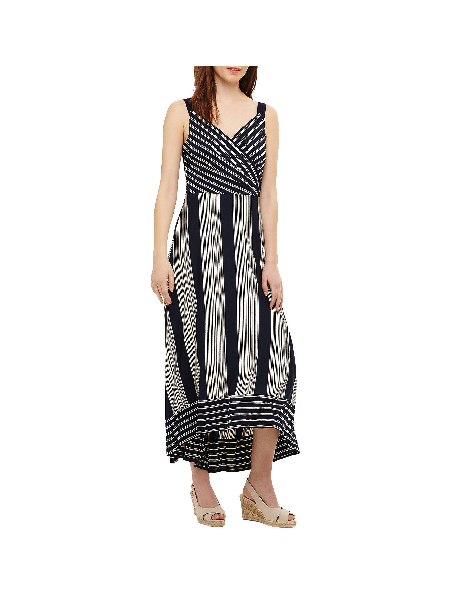 Phase Eight Maisie Striped Maxi Dress, Navy/Ivory at John Lewis & Partners