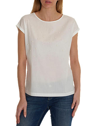 Betty & Co. Pearl Embellished Top, White