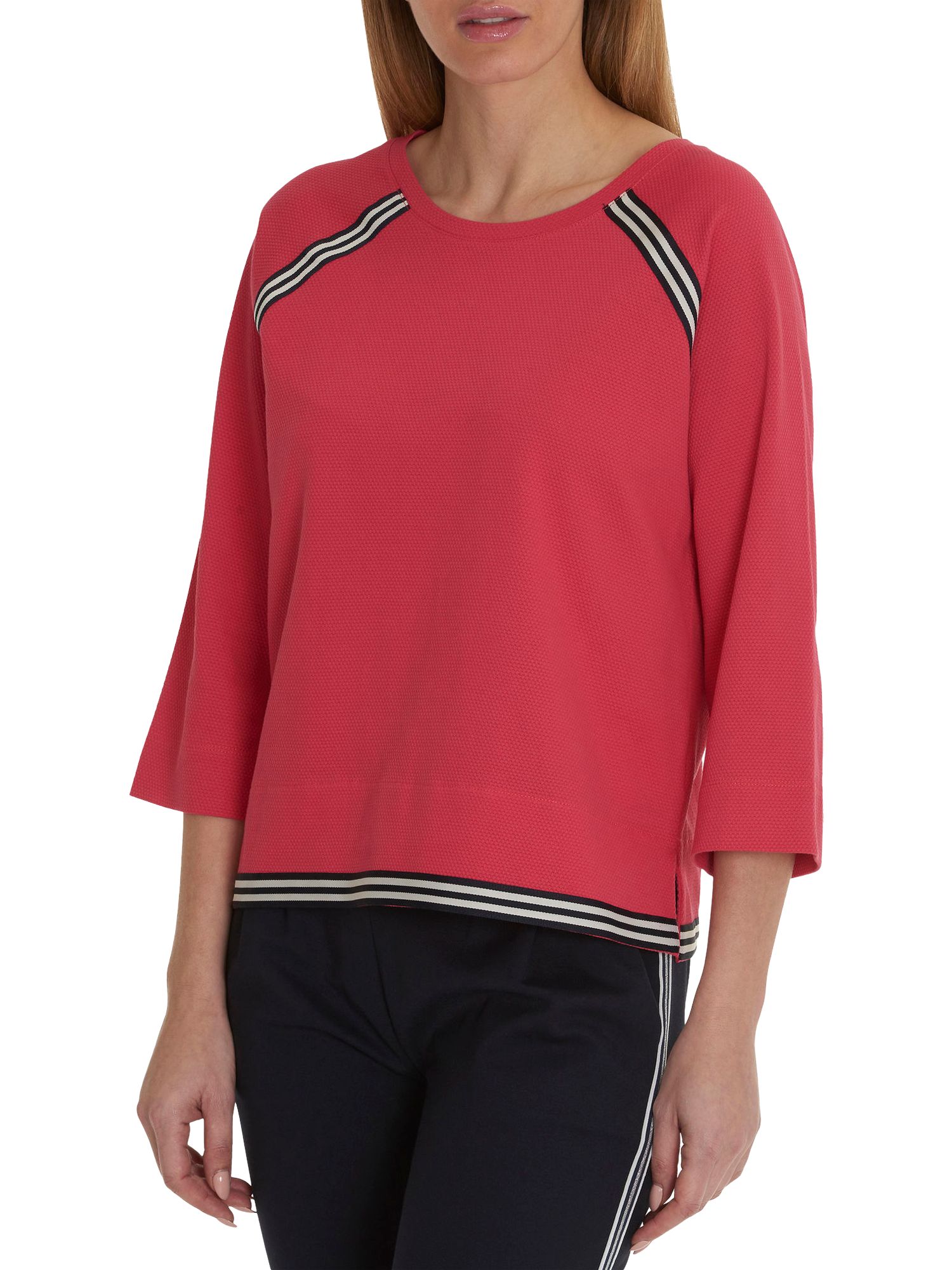 Betty & Co. Sporty Textured Top, Raspberry