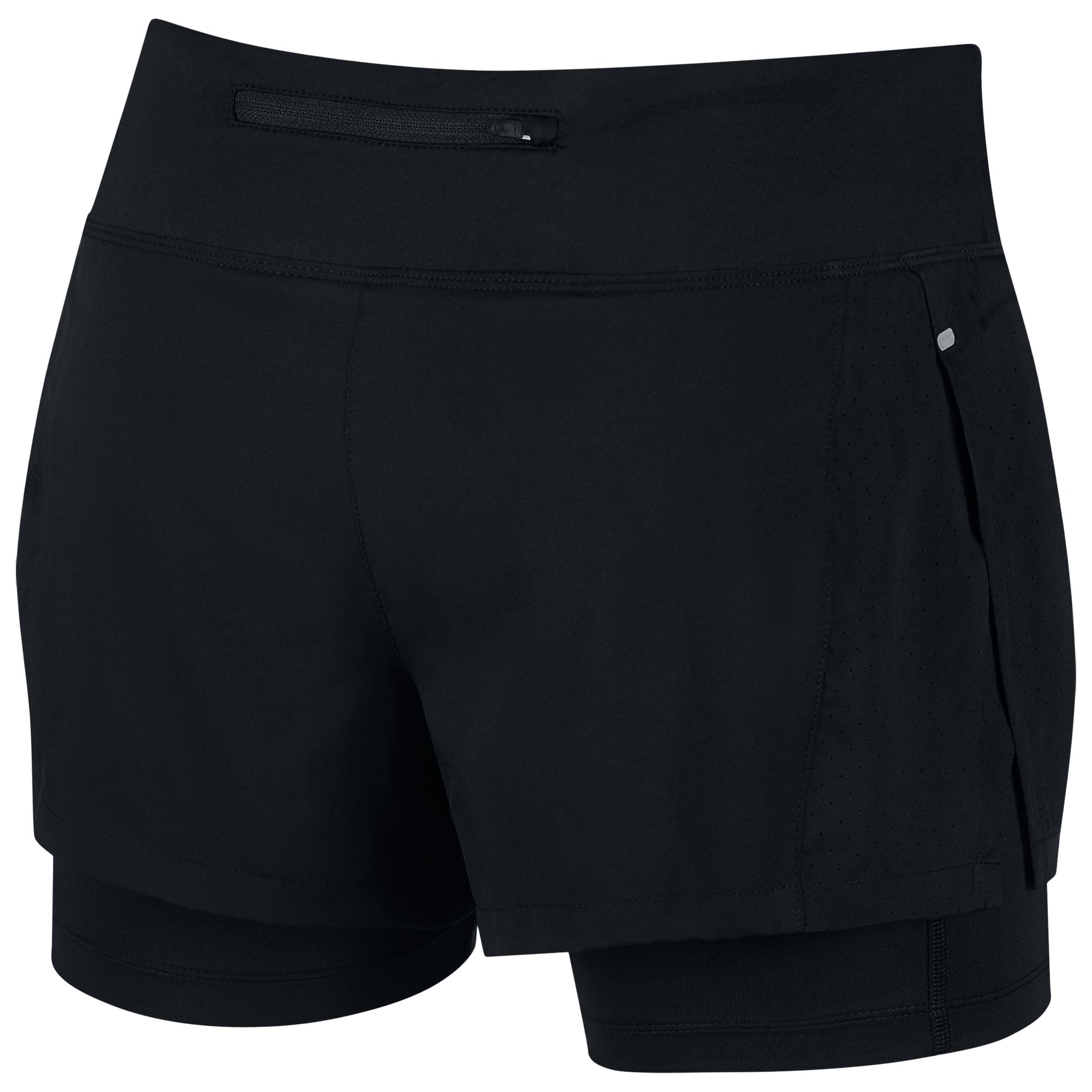 nike running eclipse 2 in 1 shorts in black