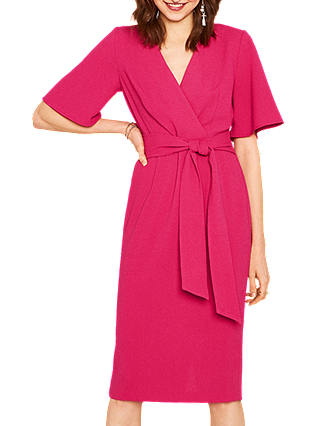 Oasis Belted Wiggle Dress, Pink