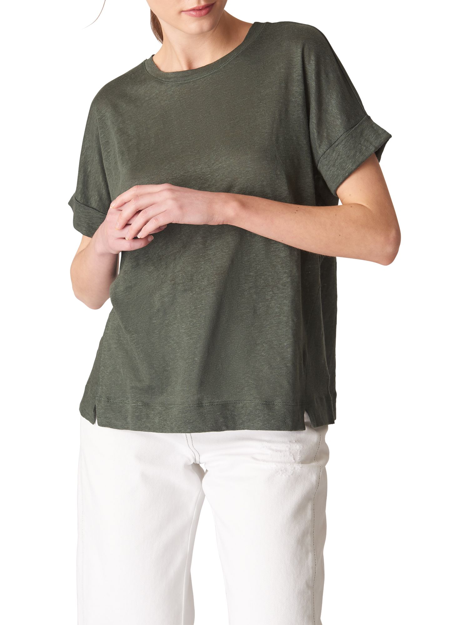 Whistles Short Sleeve Linen T-Shirt