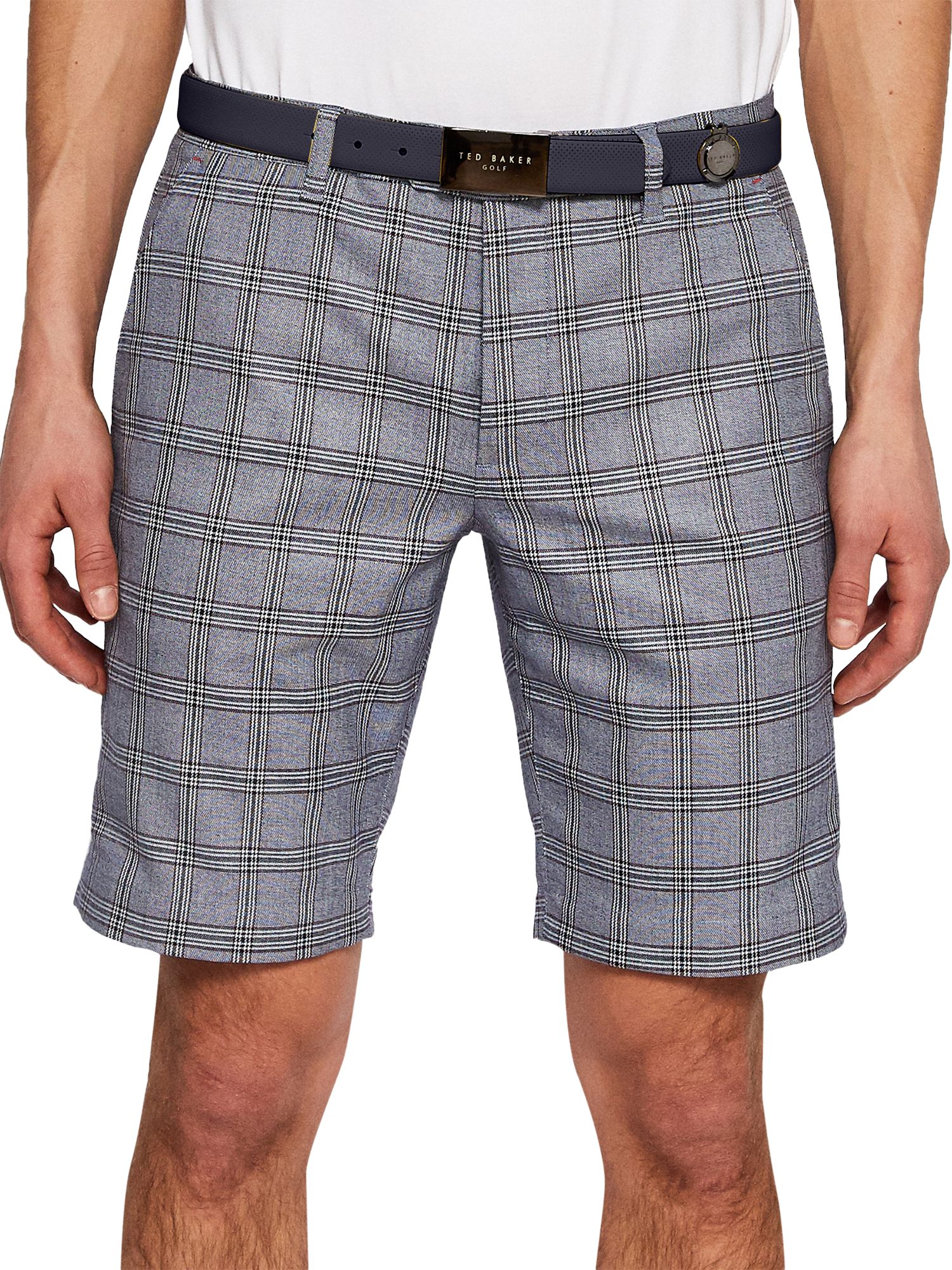 Ted Baker Golf Thecup Check Chino Shorts, Blue