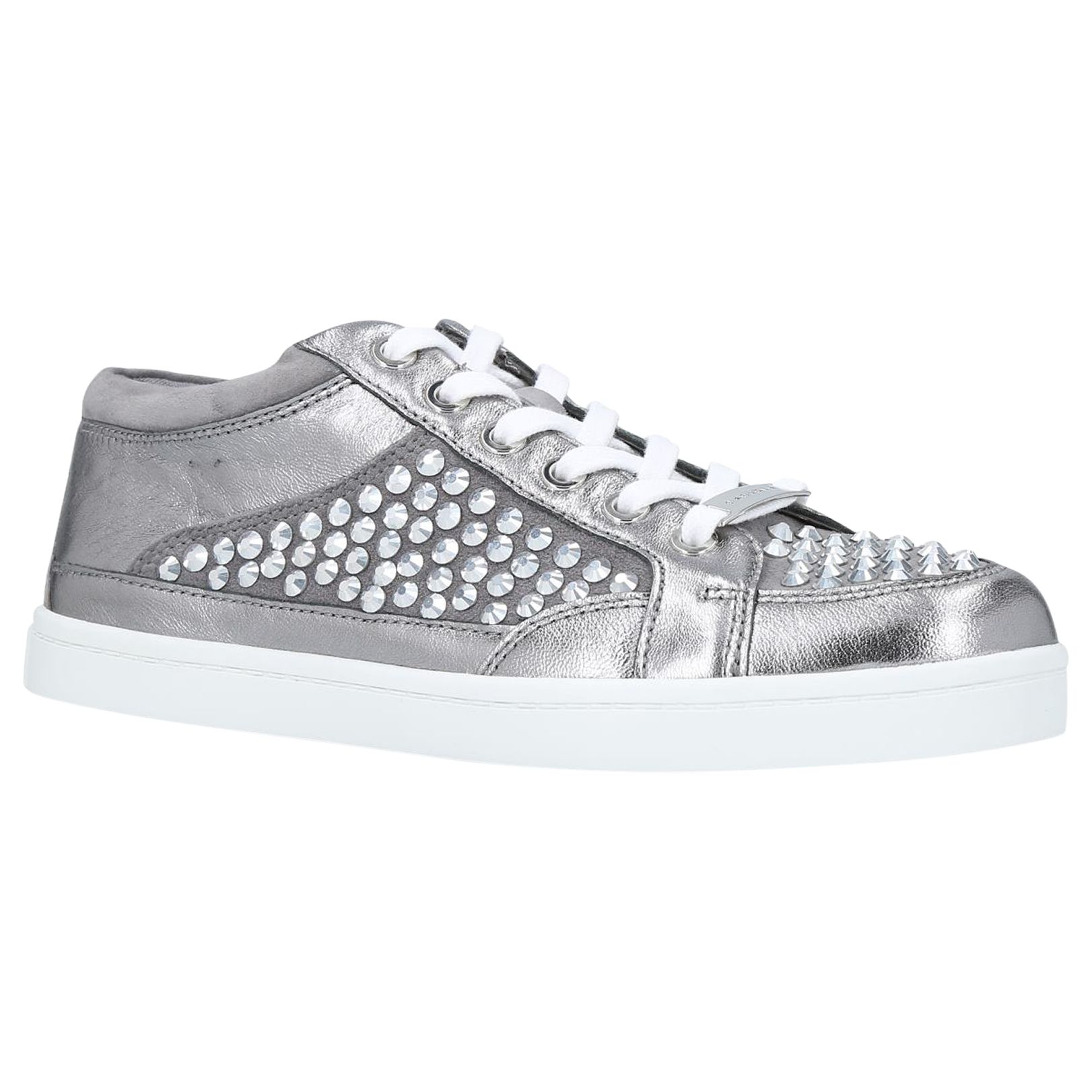 Carvela Limelight Studded Trainers, Grey Suede