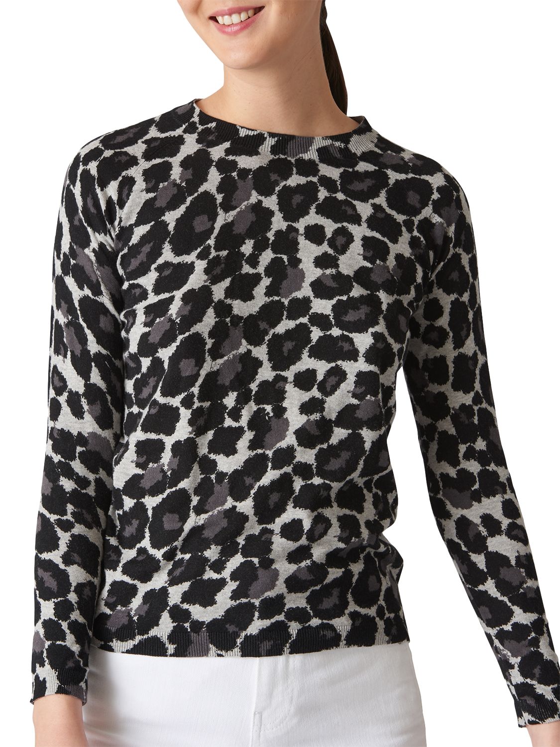 whistles leopard print sweatshirt