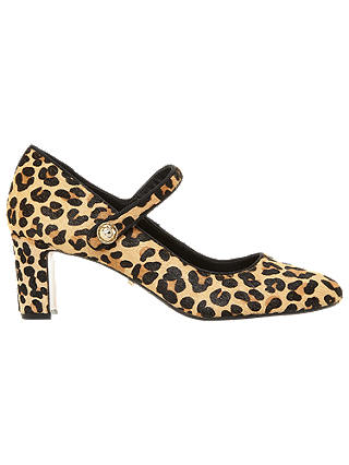 Dune Anntoinette Block Heel Court Shoes, Leopard Leather