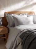 John Lewis Soft & Silky Specialist Temperature Balancing 400 Thread Count Cotton Bedding, Cool Grey