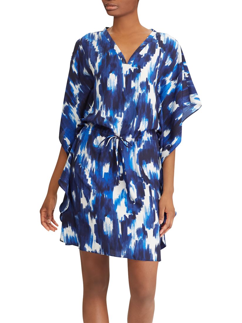 Lauren Ralph Lauren Kessela Waterfall Sleeve Abstract Print Shift Dress, Multi
