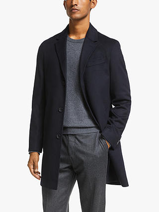 John Lewis & Partners Wool Cashmere Epsom Coat, Navy