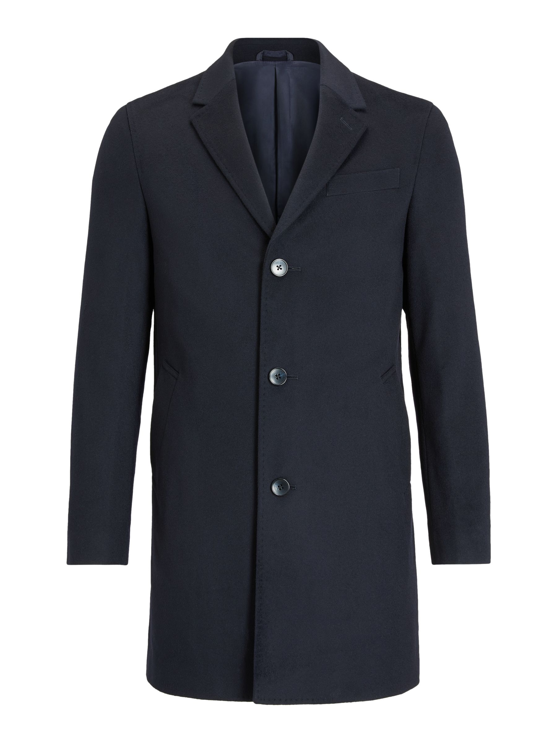 John Lewis & Partners Wool Cashmere Epsom Coat, Navy