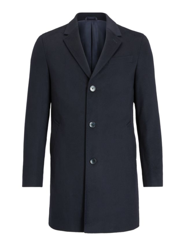 John Lewis & Partners Wool Cashmere Epsom Coat, Navy, 42R