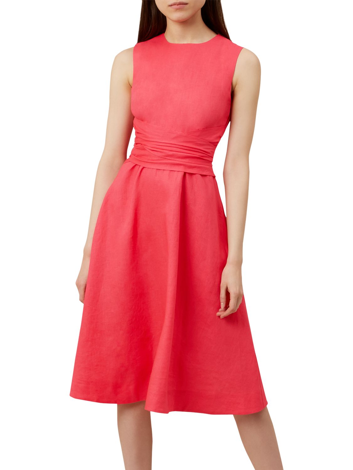 Hobbs Twitchill Dress, Flamingo Pink at John Lewis & Partners
