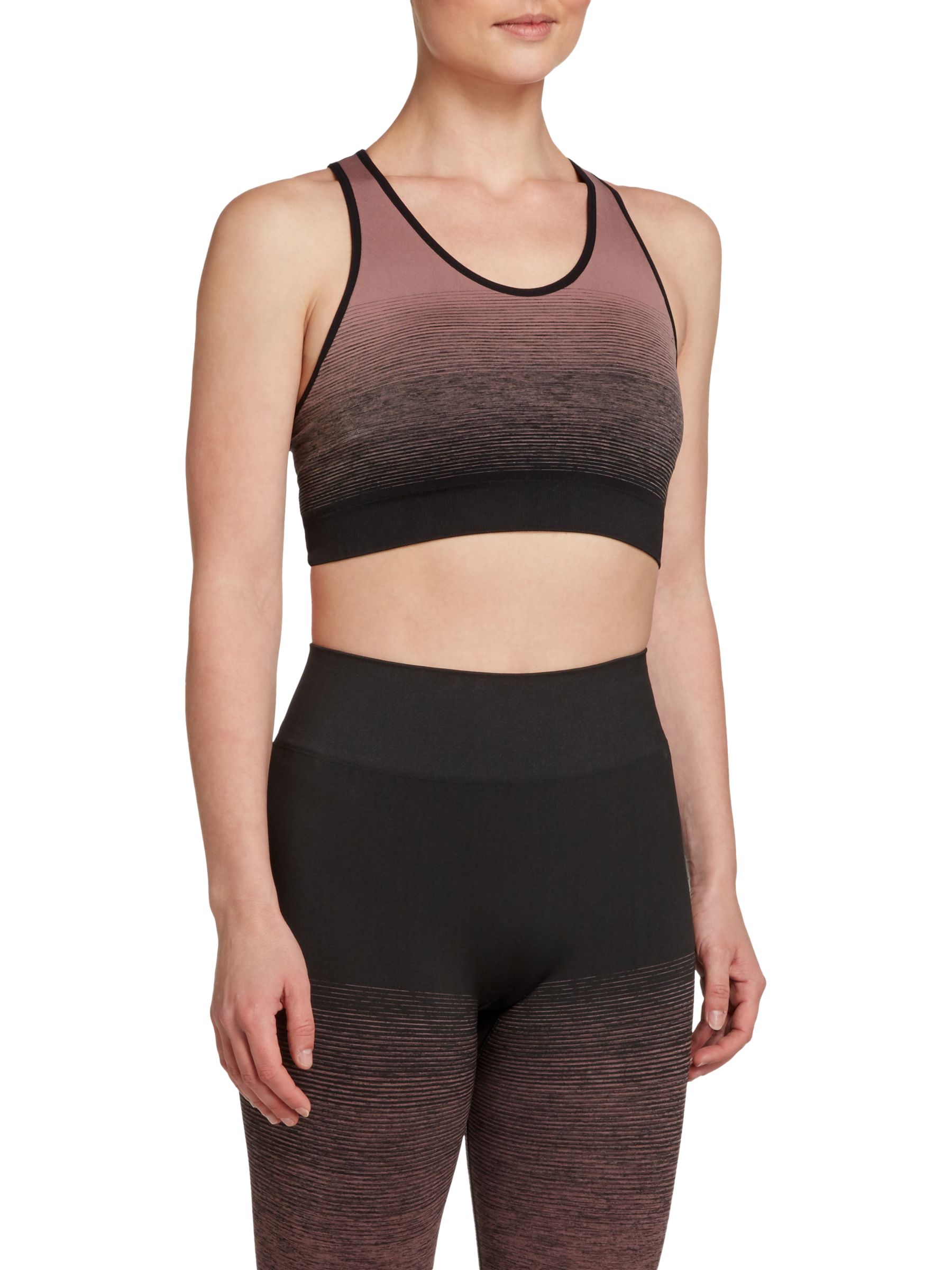 Pepper And Mayne Ombre Compression Sports Bra Pink Rose At John Lewis