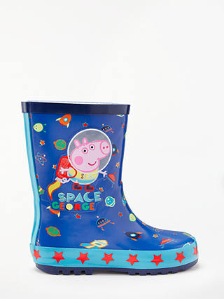 Peppa Pig George's Space Children's Wellington Boots, Blue
