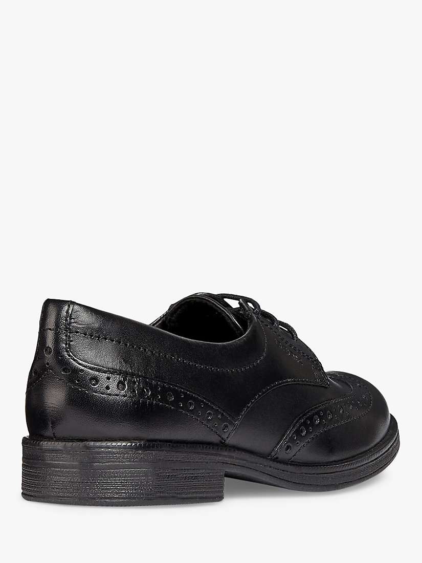 Buy Geox Kids' Agata Lace-Up Brogue Shoes, Black Online at johnlewis.com