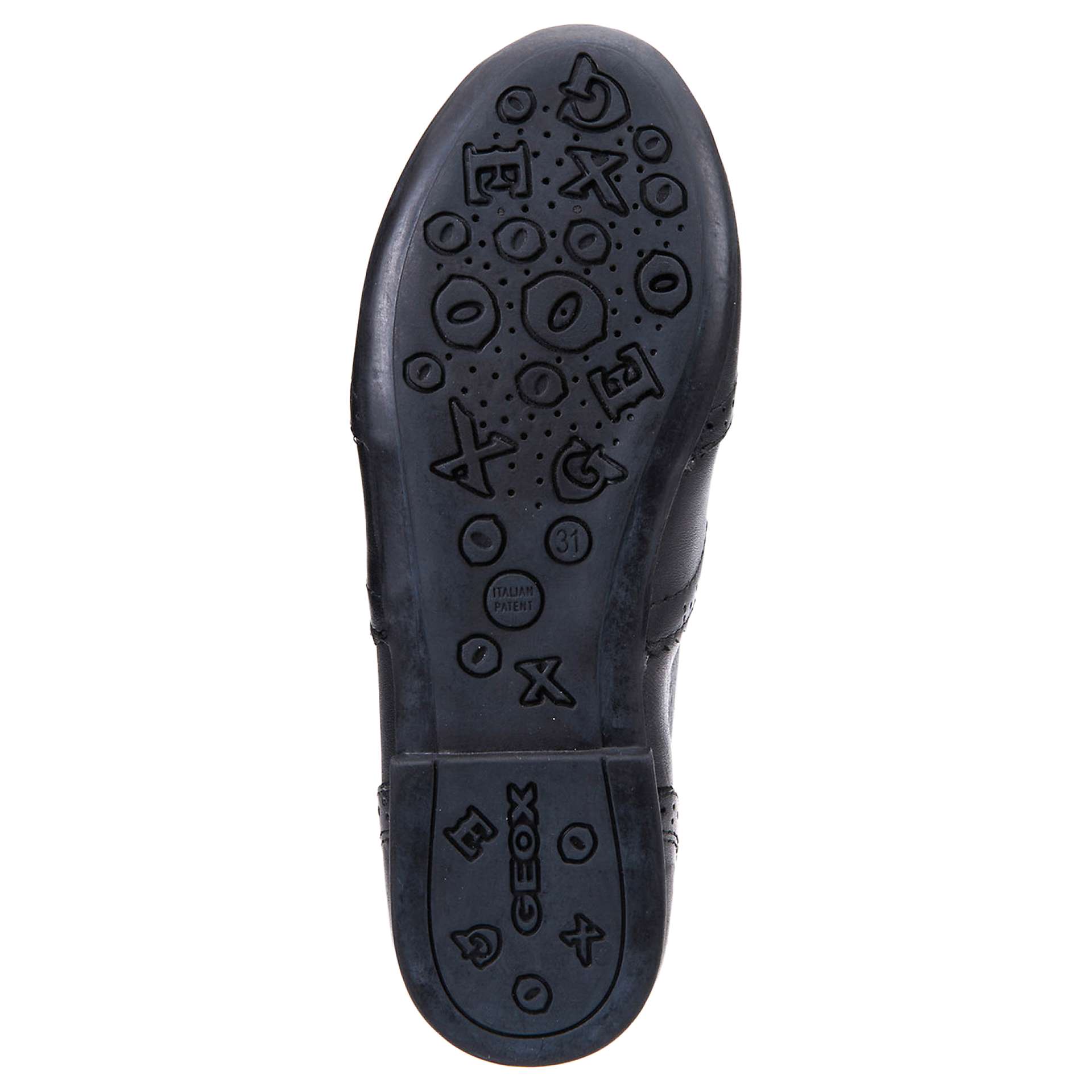 Buy Geox Kids' J Plie Brogue Shoes, Black Online at johnlewis.com