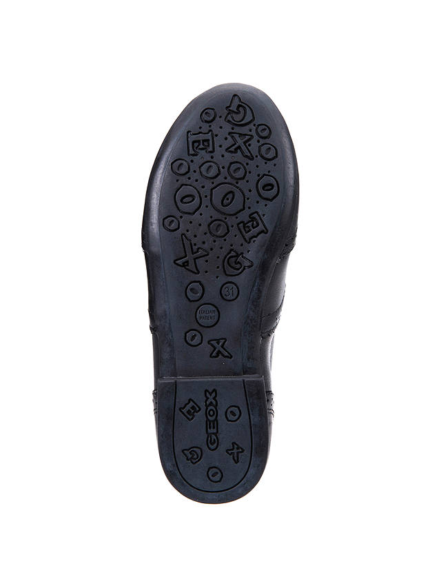 Geox Kids' J Plie Brogue Shoes, Black, Black 