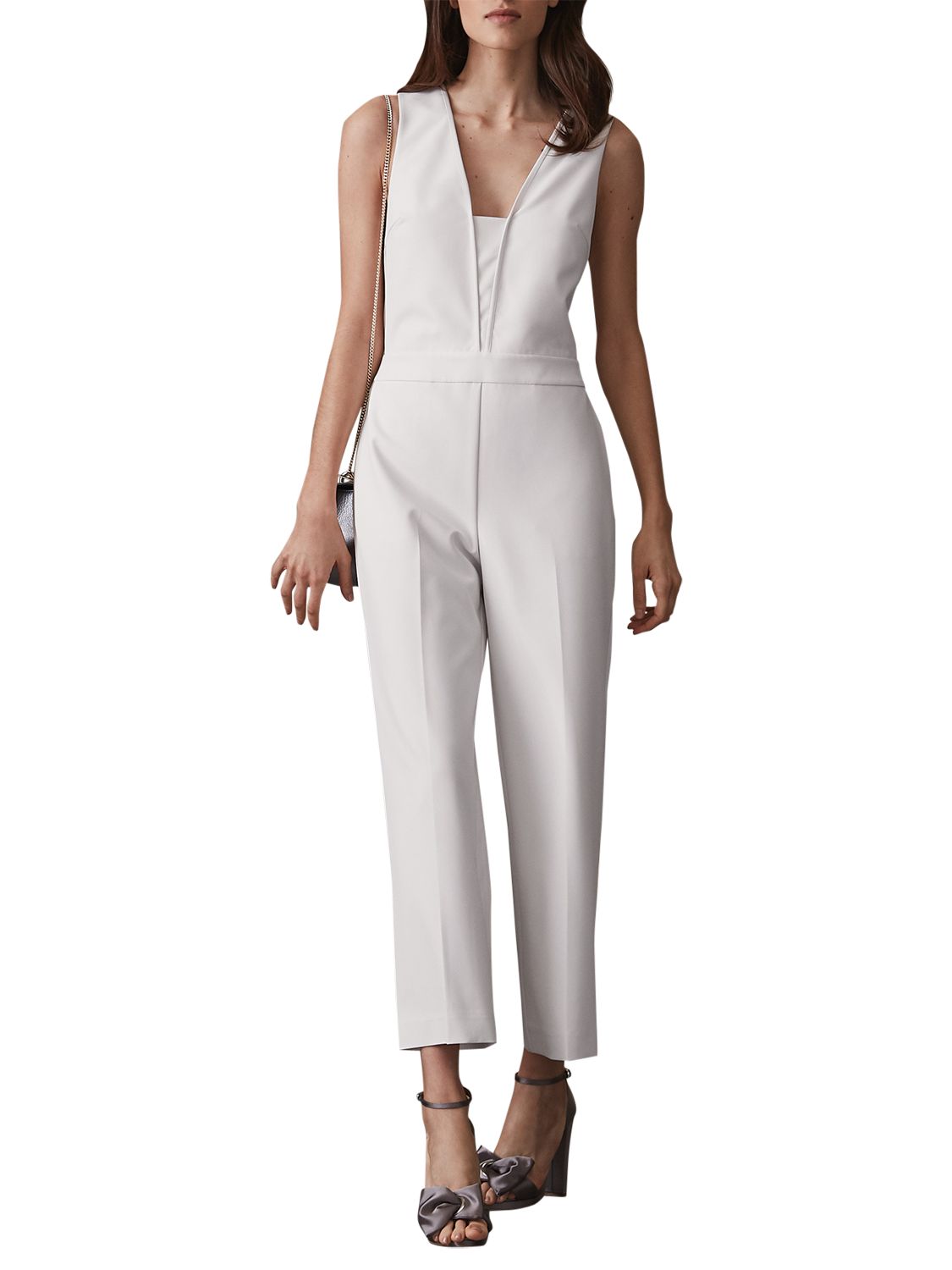 white trouser jumpsuit