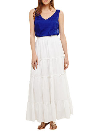 Phase Eight Catherine Tiered Maxi Skirt, White