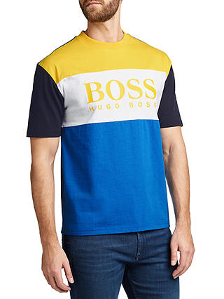 BOSS T-Bold Colour Block Logo T-Shirt