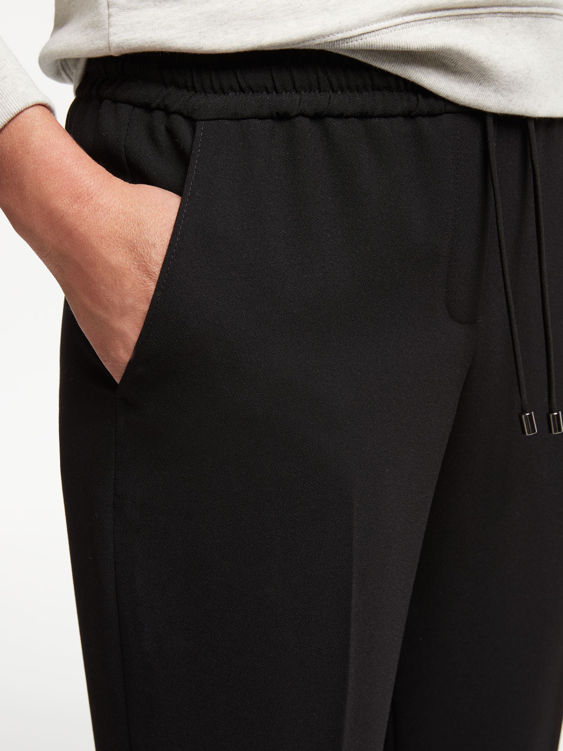 John Lewis & Partners Woven Jogger Trousers, Black