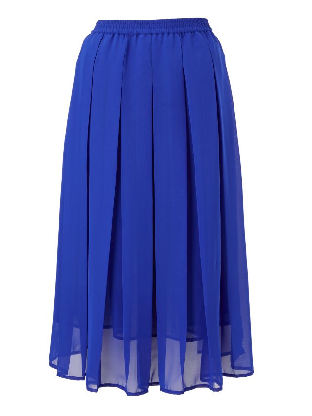 John lewis shop blue pleated skirt