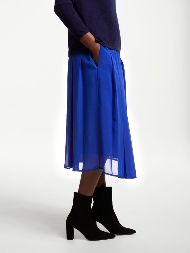 John lewis discount blue pleated skirt