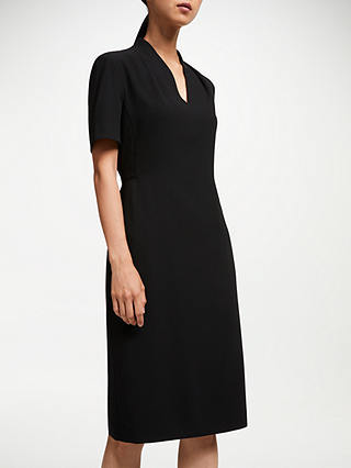John Lewis & Partners Lily Pleat Neck Fitted Dress