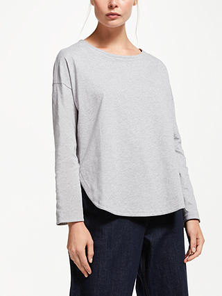 Kin Crossover Side Long Sleeve T-Shirt, Grey