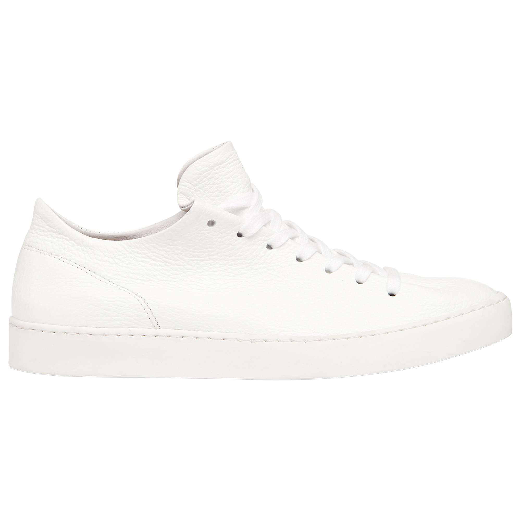 Buy Whistles Folly Leather Unlined Soft Trainers, White Online at johnlewis.com