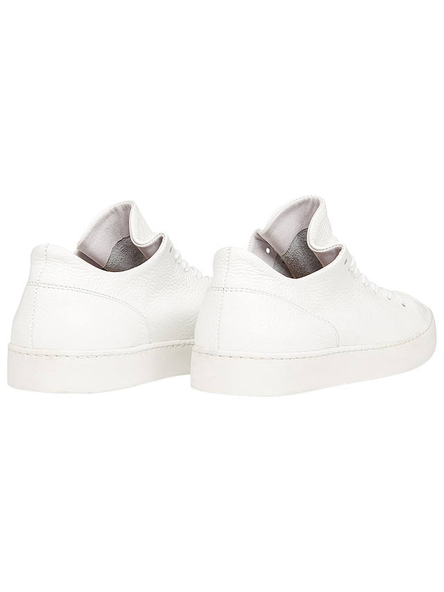 Whistles Folly Leather Unlined Soft Trainers, White