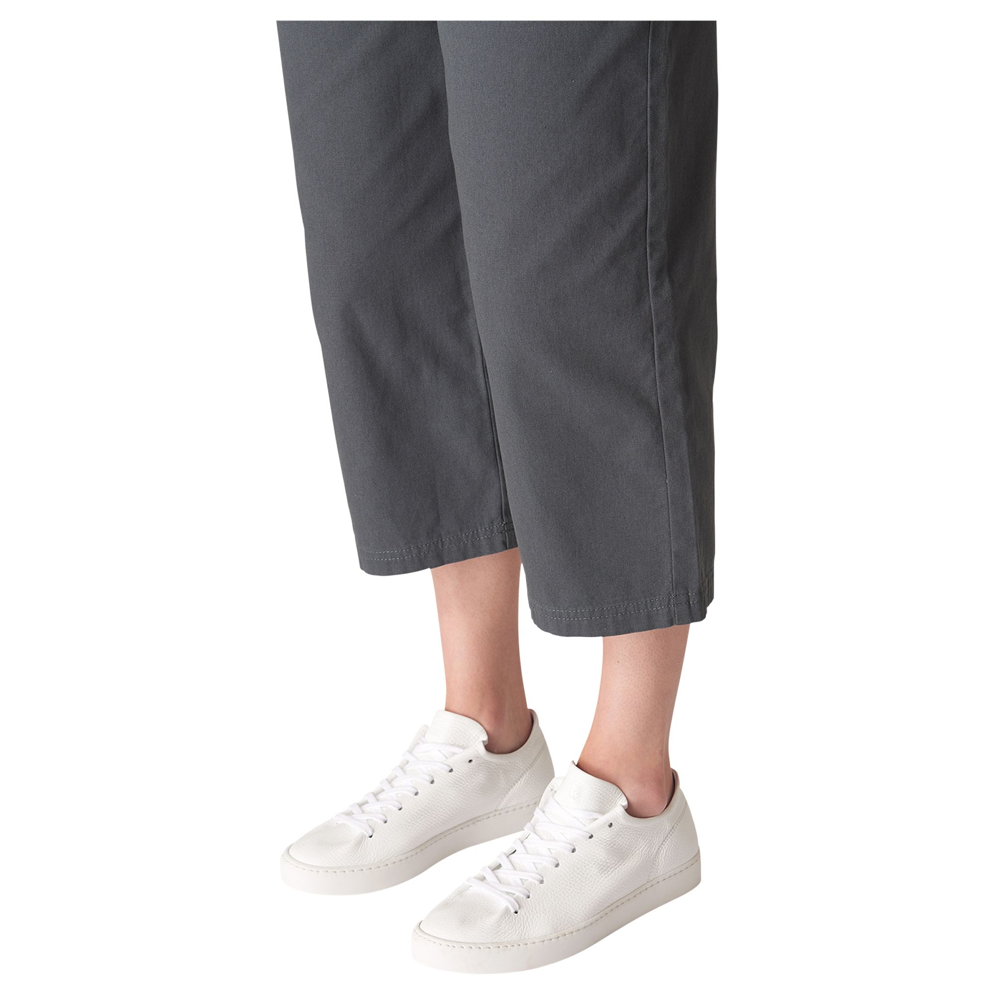 Buy Whistles Folly Leather Unlined Soft Trainers, White Online at johnlewis.com