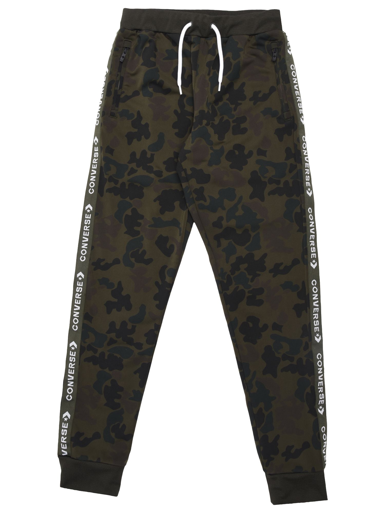Converse Boys' Camouflage Tricot Tape Track Joggers, Green