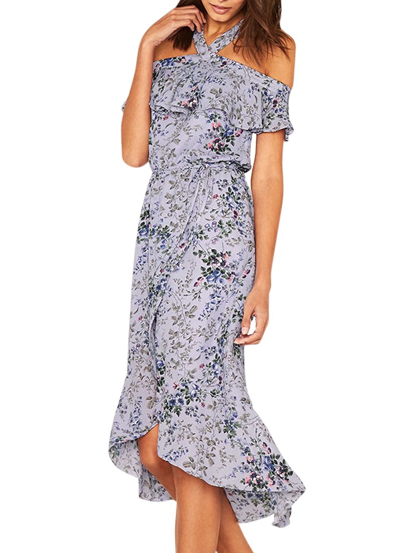 oasis tropical bardot midi dress