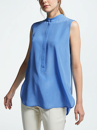 Weekend MaxMara Sleeveless Silk Top, Light Blue