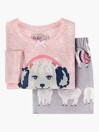 Cath Kids Girls' Alpaca Print Pyjamas, Pink/Grey