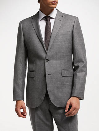 John Lewis & Partners Zegna Check Suit Jacket, Grey