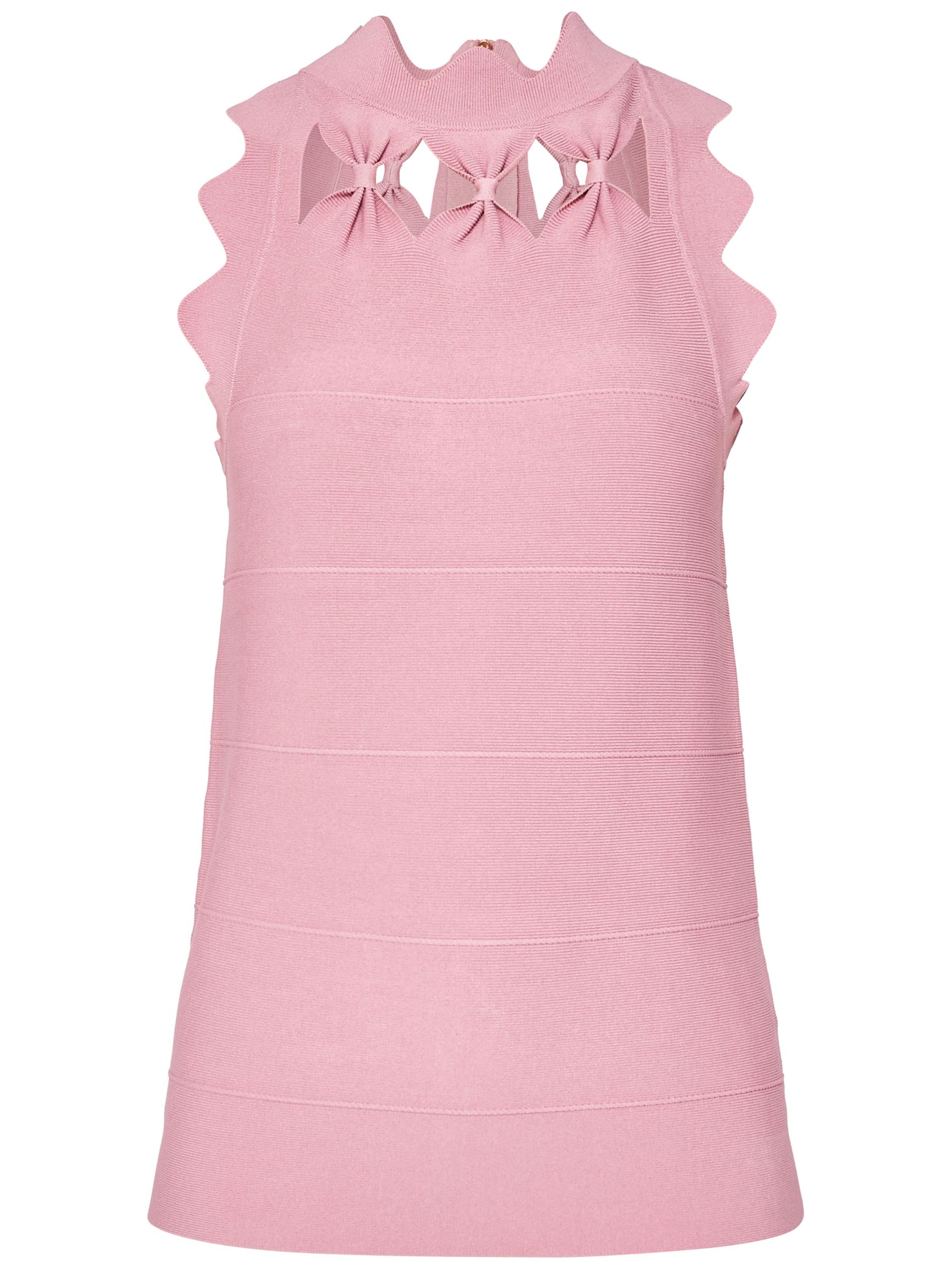 Ted Baker Bow Detail Knit Top, Dusky Pink