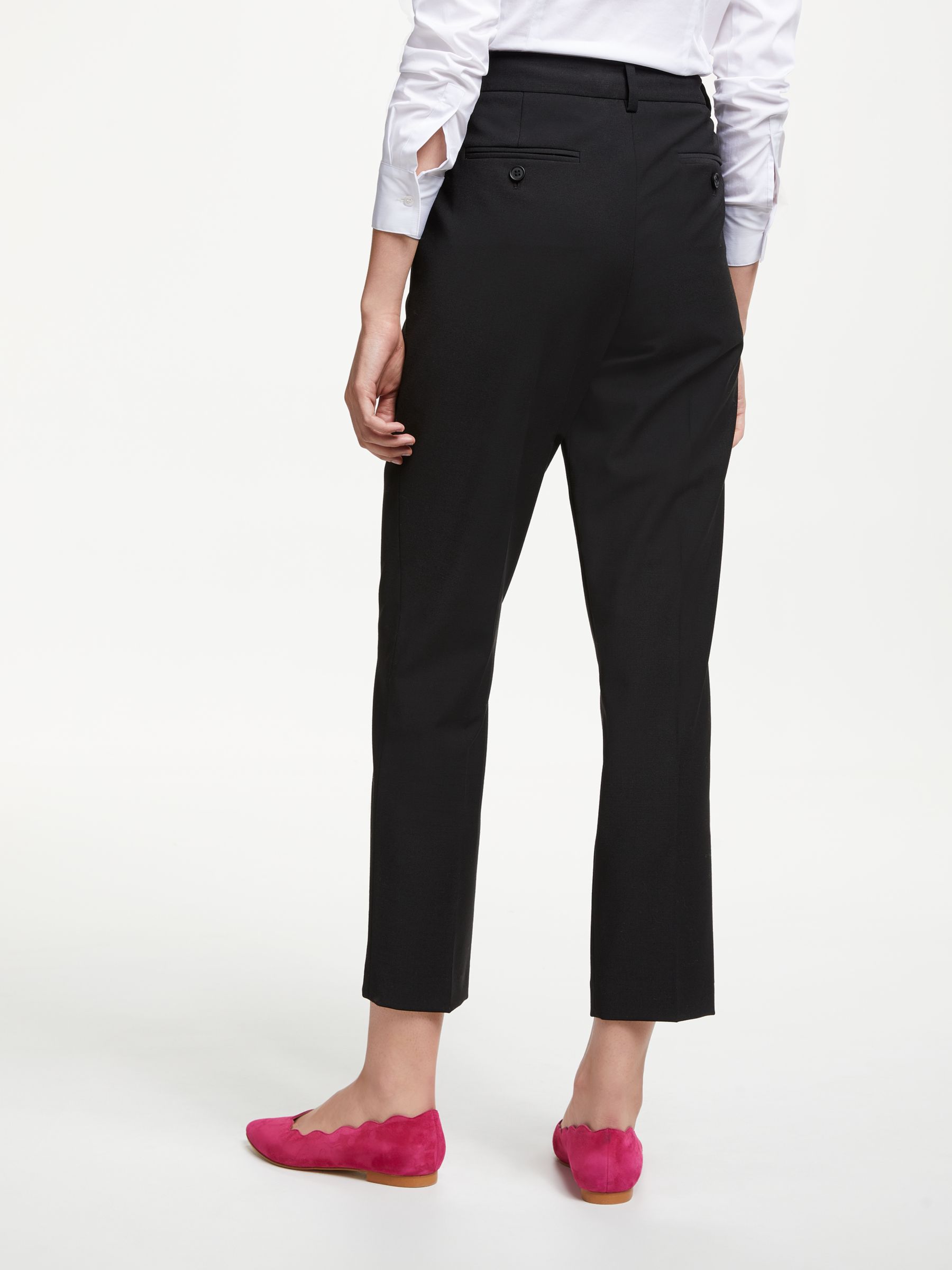 black slim leg tailored trousers