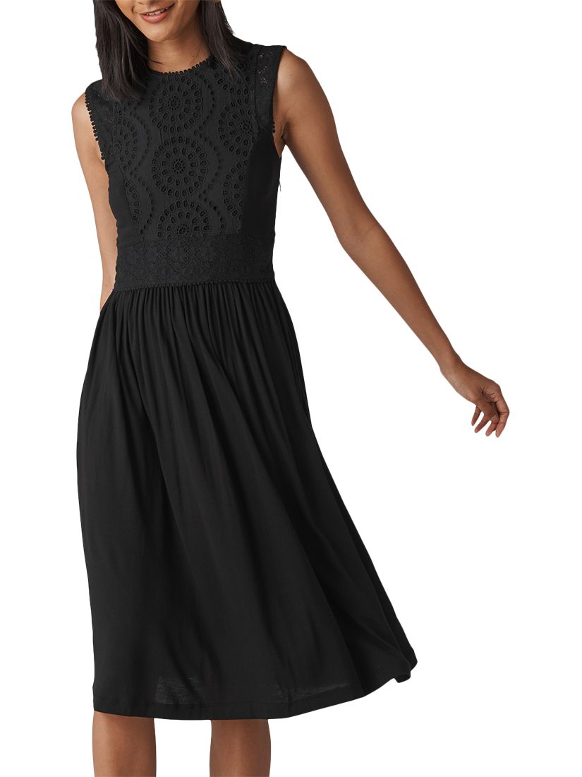 black plus size pinafore dress