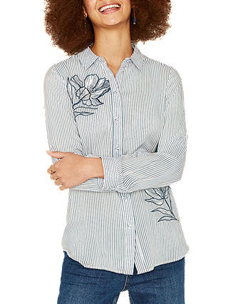Oasis Stripe Floral Shirt, Neutral