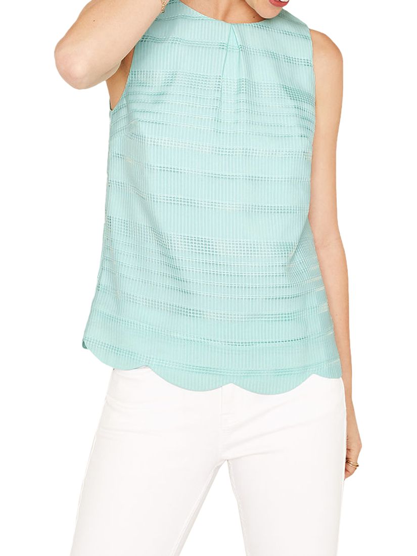 Oasis Stripe Shell Top, Teal